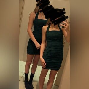 Elegant Green Halter Dress. Size xs